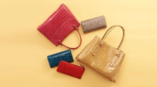 Crocodile handbags and wallets