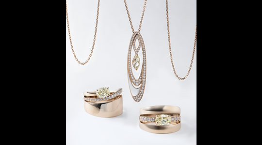 【Or heure】 diamond ring / diamond pendant necklaces