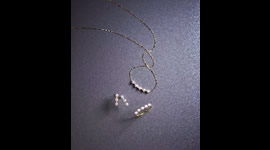 【IZANAMI】 baby pearl necklaces and earrings/ring